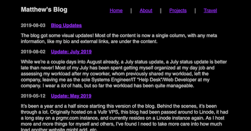 dark layout